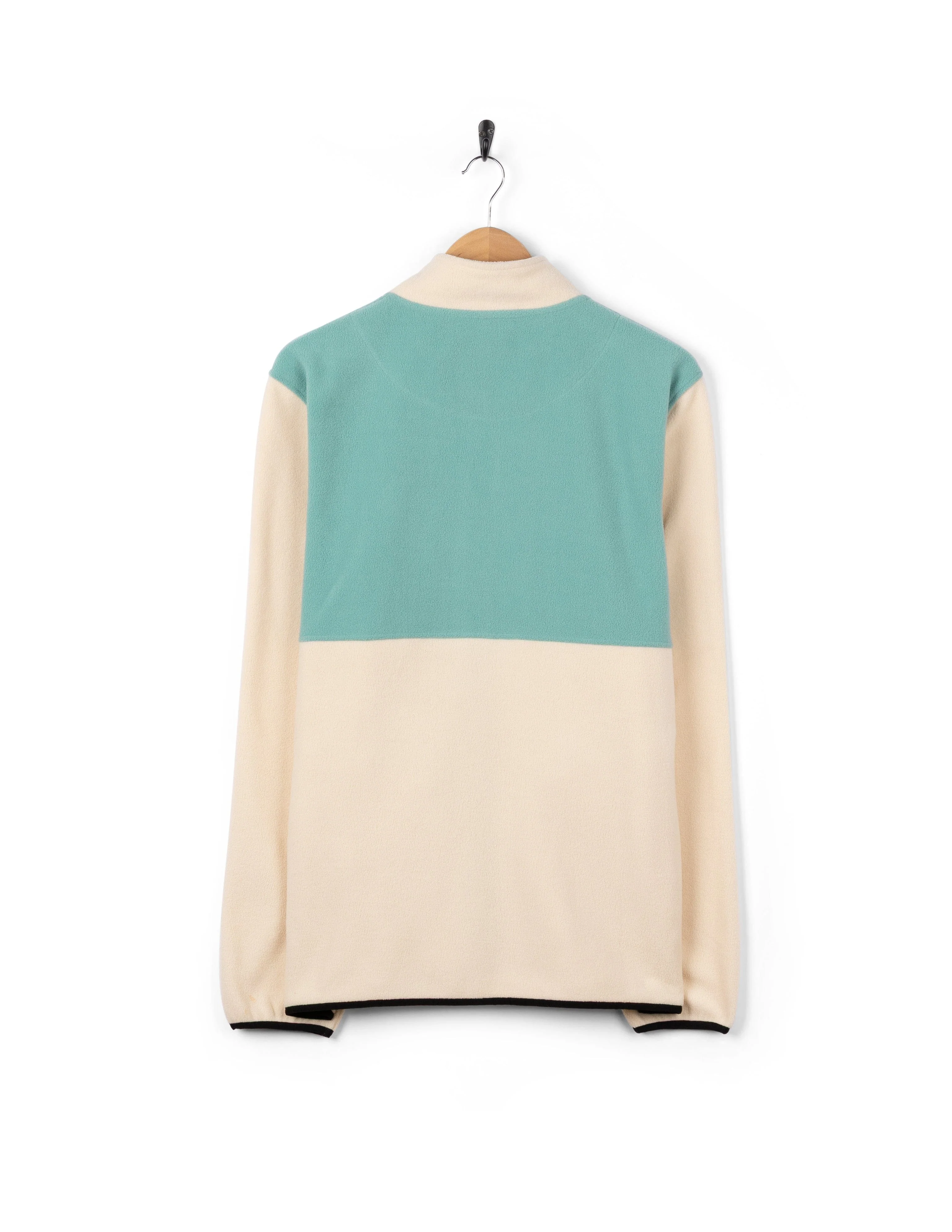 Faras Mens Zip Through Fleece in Cream - Image 7
