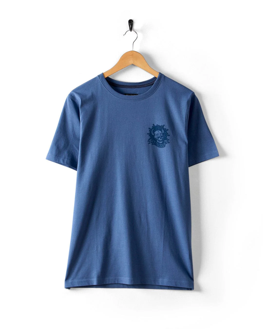 Fire Water Mens Short Sleeve T-Shirt in Blue - Image 3