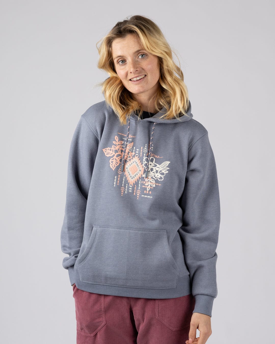 Flow Womens Pop Hoodie in Blue
