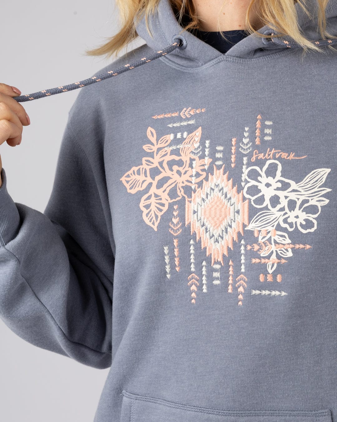 Flow Womens Pop Hoodie in Blue - Image 2