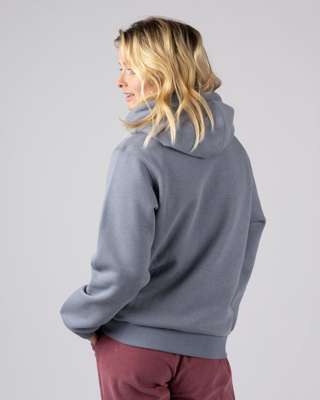 Flow Womens Pop Hoodie in Blue - Image 3