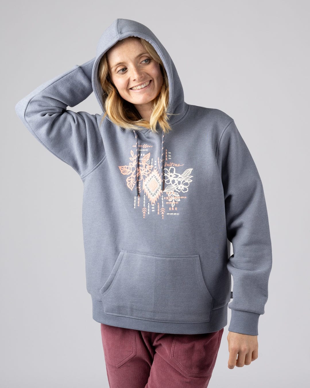 Flow Womens Pop Hoodie in Blue - Image 5