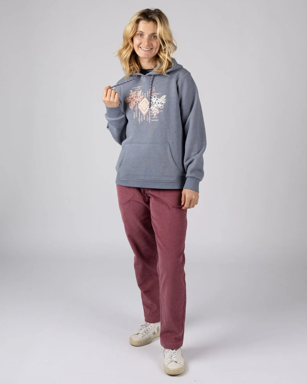 Flow Womens Pop Hoodie in Blue - Image 7