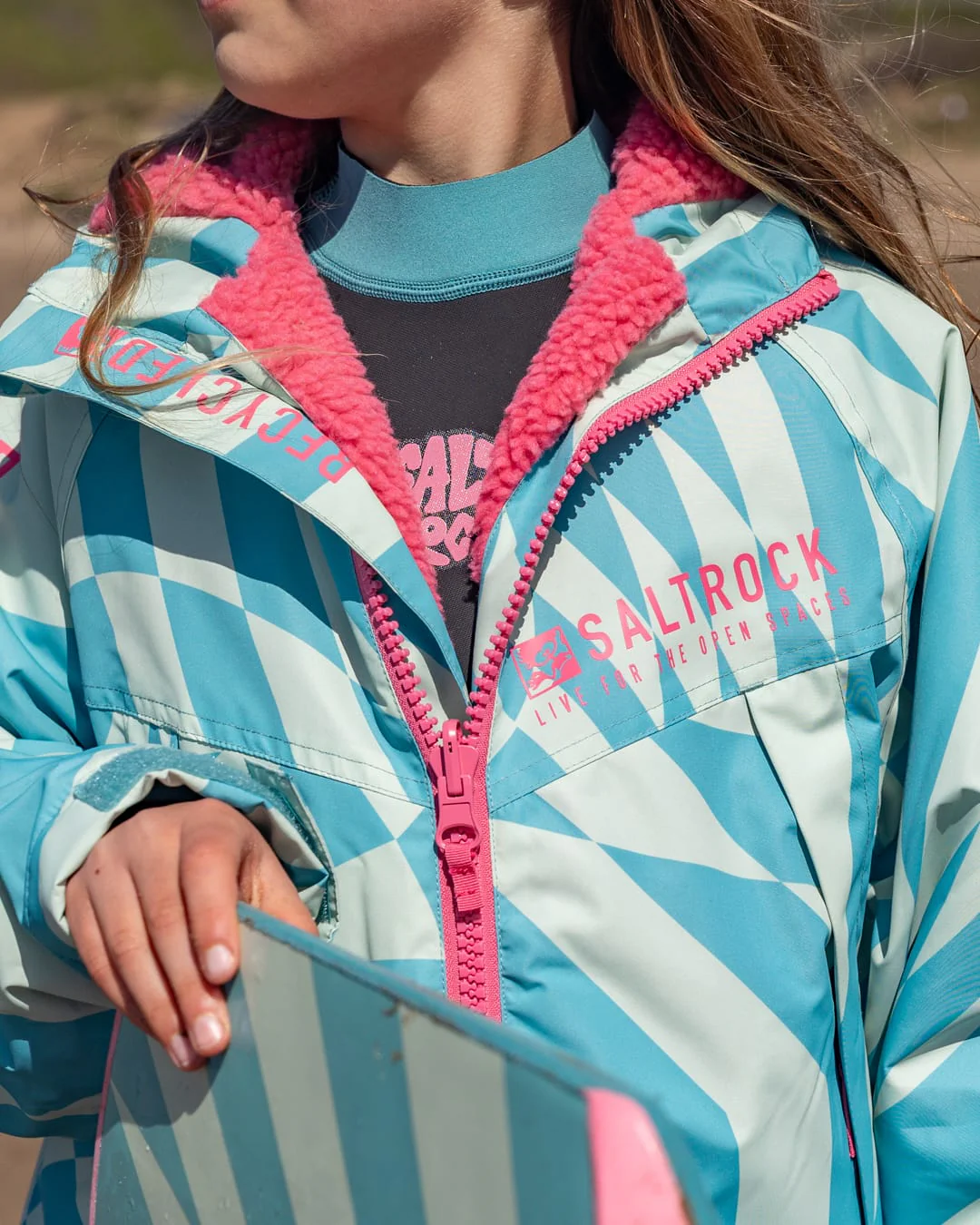 Warp Recycled Kids Changing Robe in Blue - Image 8