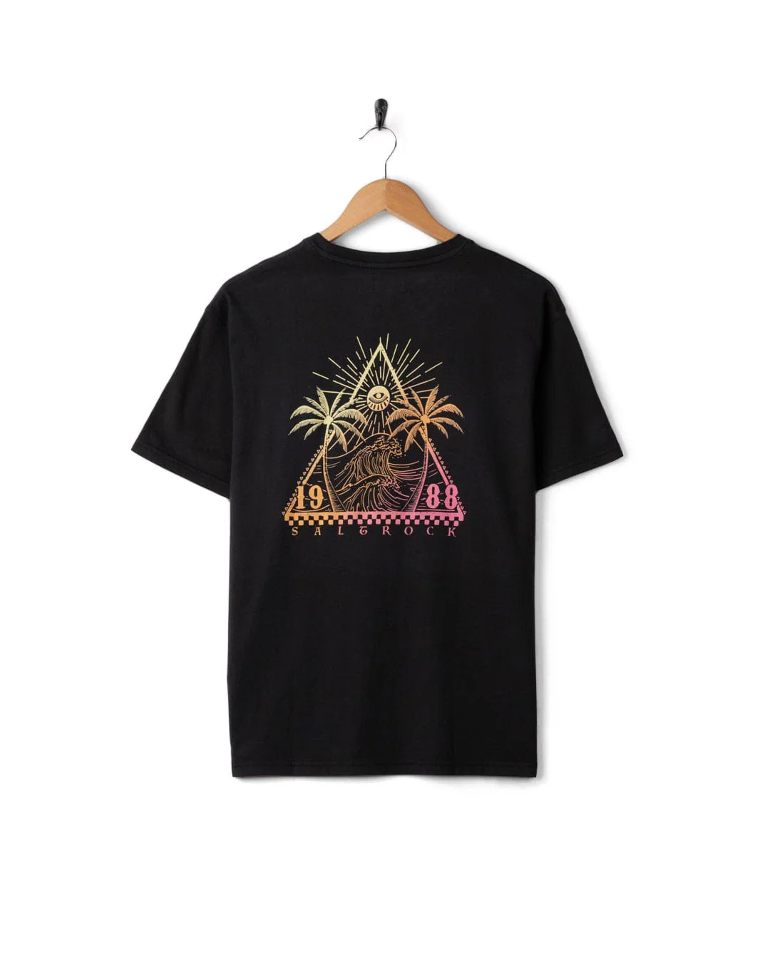 Free Wave Gradient Womens Oversized Short Sleeve T-Shirt in Black - Image 4