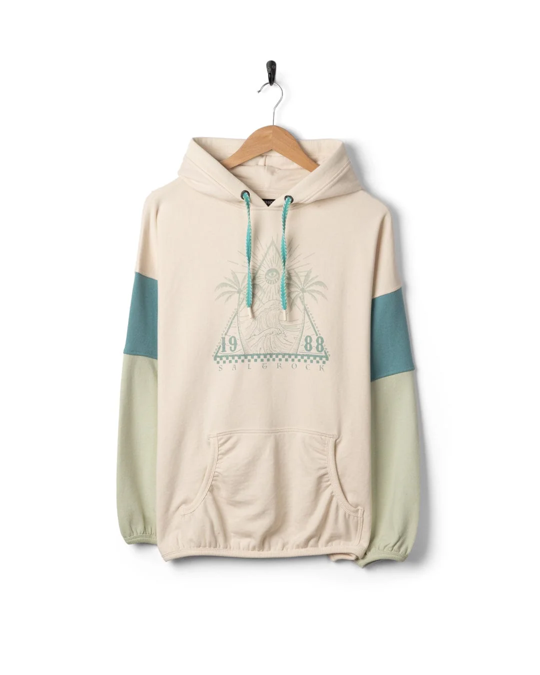 Free Wave  Womens Oversized Pop Hoodie in Cream - Image 5