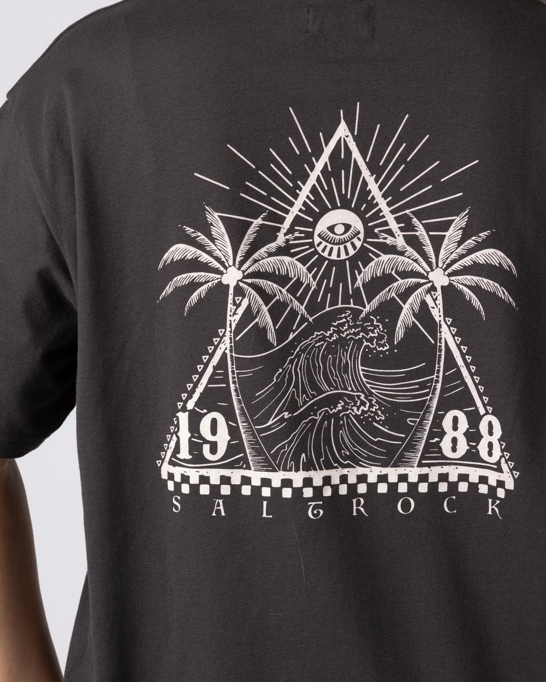 Free Wave Womens Oversized Short Sleeve T-Shirt in Dark Grey - Image 3