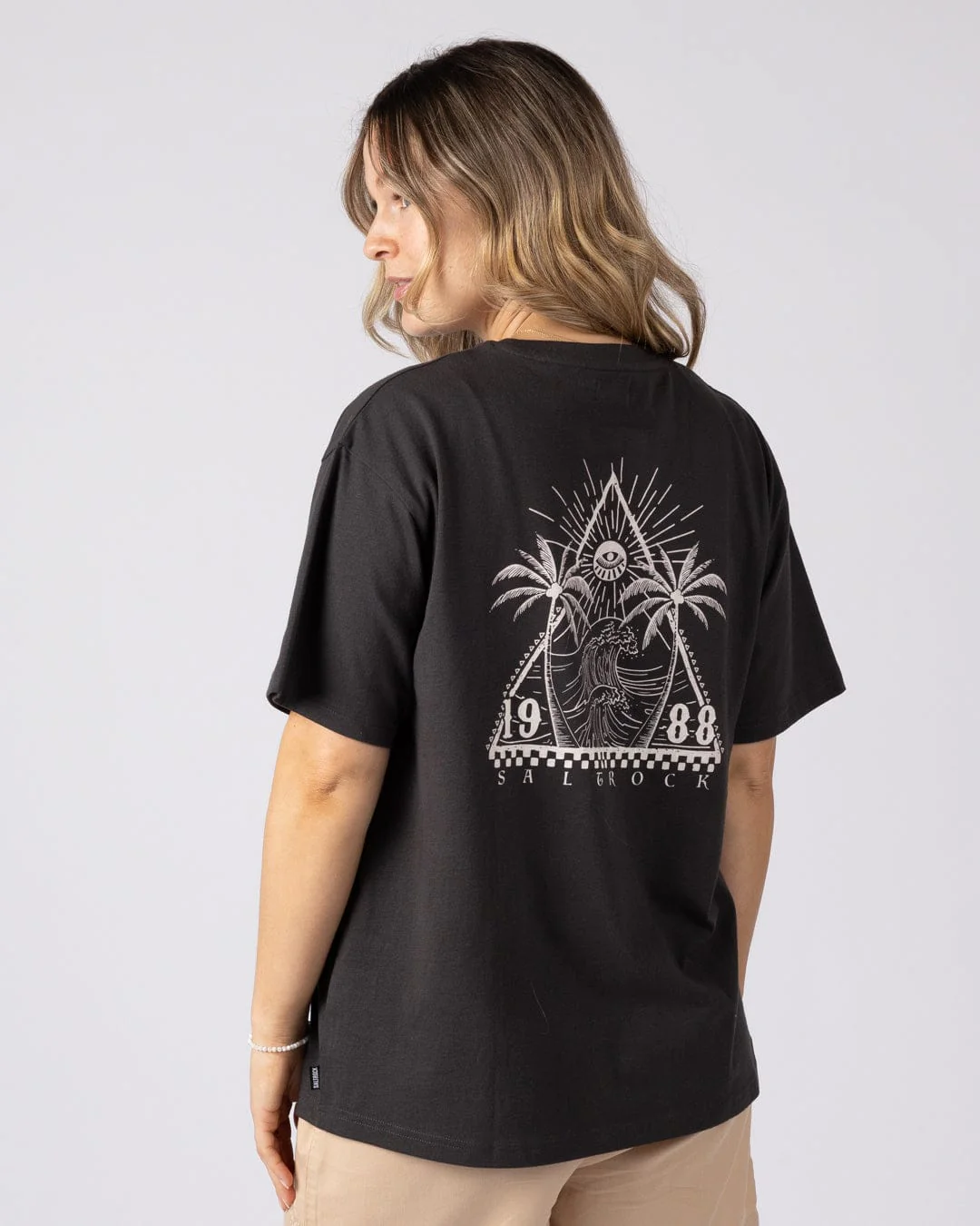 Free Wave Womens Oversized Short Sleeve T-Shirt in Dark Grey - Image 8