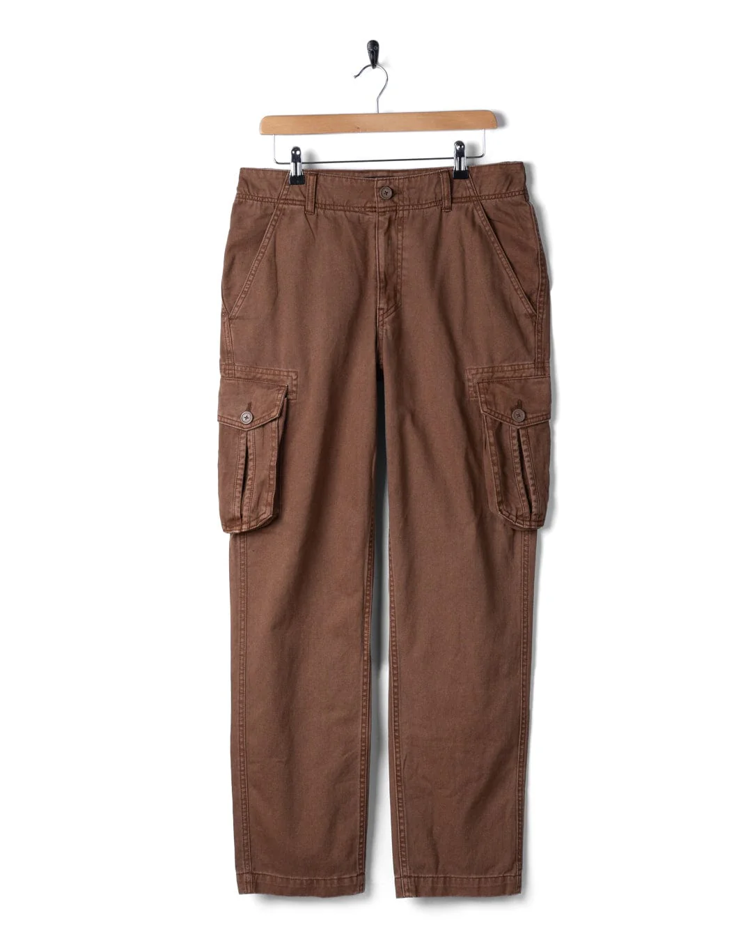 Godrevy 2 Mens Cargo Trousers in Brown - Image 2
