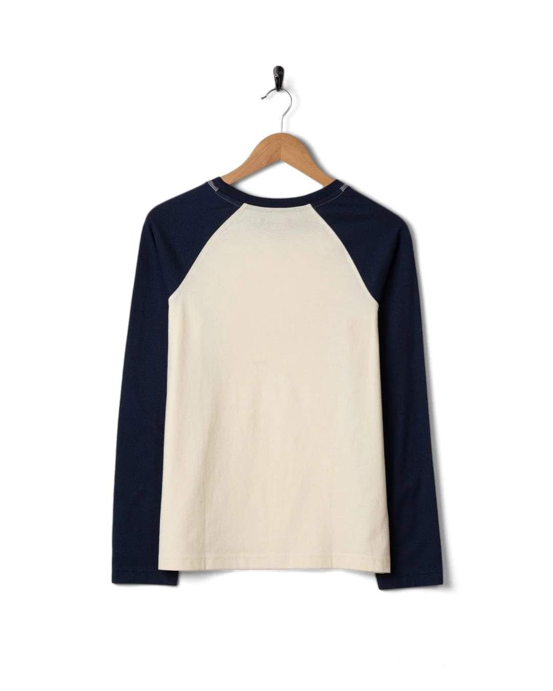 Golden Hour Womens Long Sleeve Raglan T-Shirt in Cream - Image 6