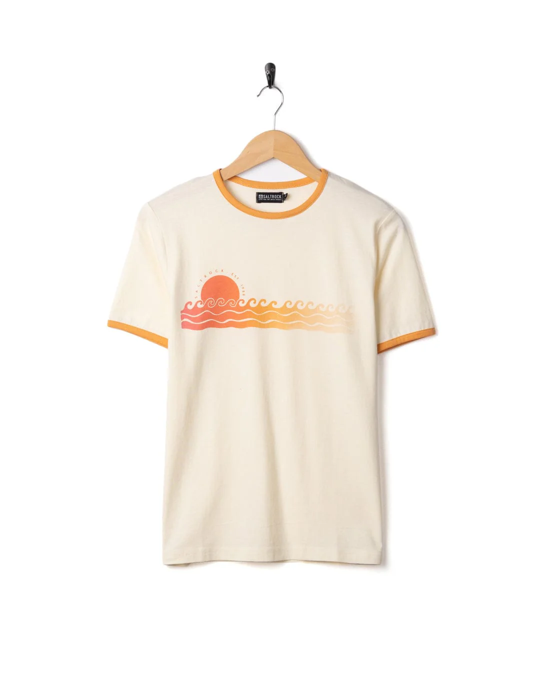 Golden Hour Womens Short Sleeve T-Shirt in Cream - Image 3