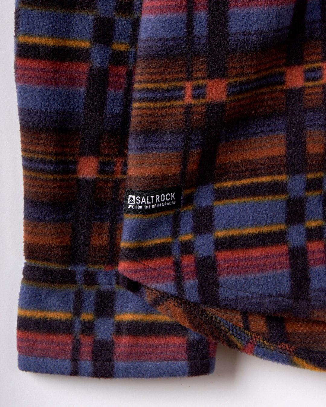 Grid Mens Recycled Fleece Shirt in Purple - Image 8