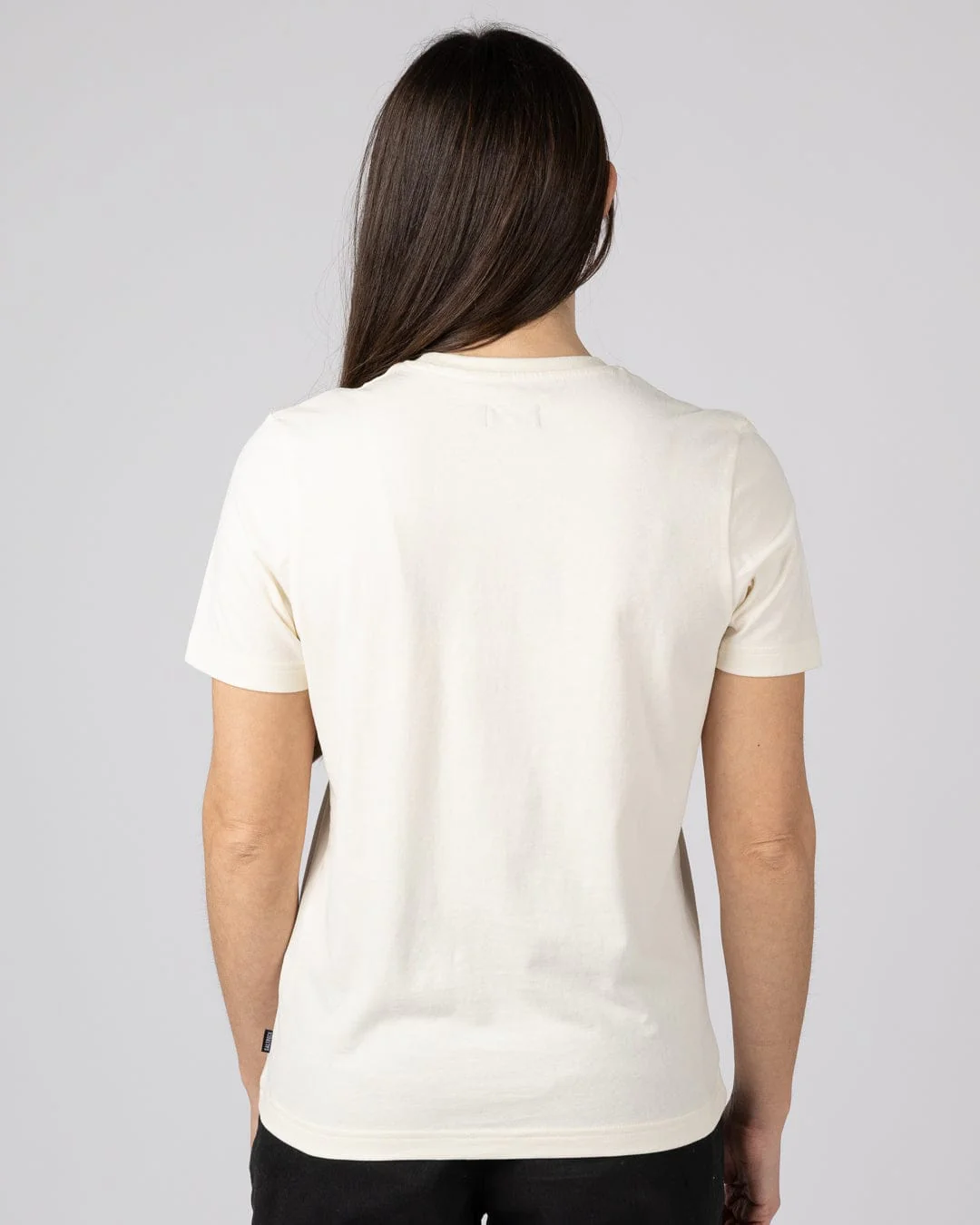 Happy Place Devon Womens Short Sleeve T-Shirt in Cream - Image 3