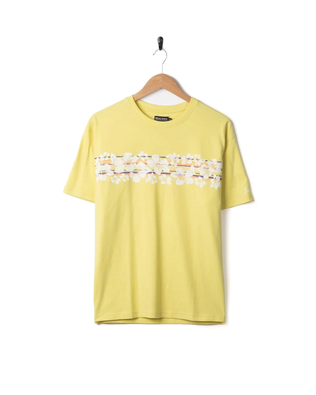 Hebe Womens Short Sleeve Oversized T-Shirt in Yellow - Image 5
