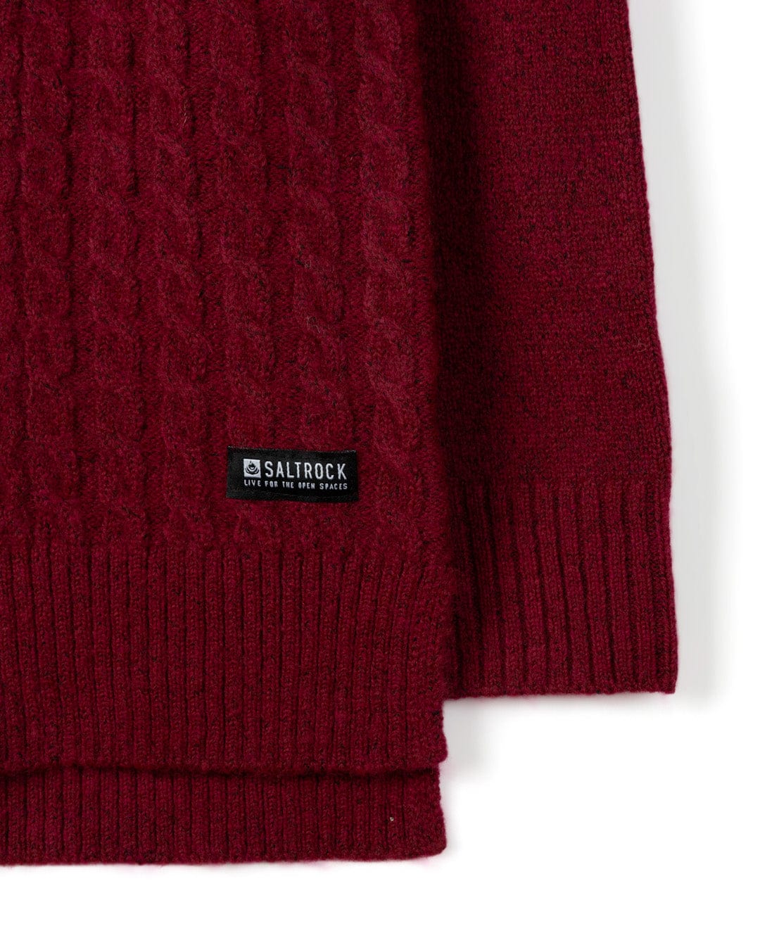 Hele Bay Womens Hooded Jumper in Dark Pink - Image 8