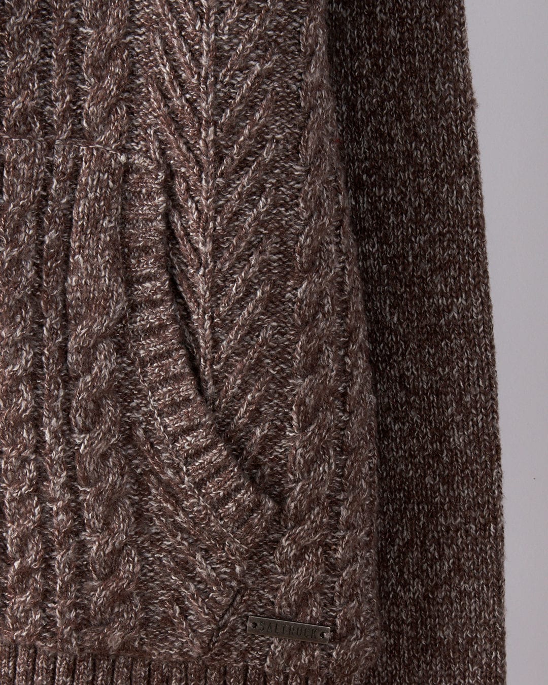 Helen Womens Knitted Cardigan in Brown - Image 5
