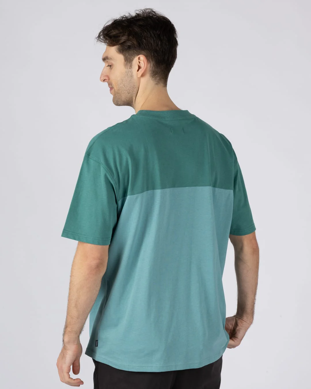 Heritage Logo Mens Short Sleeve T-Shirt in Teal - Image 10
