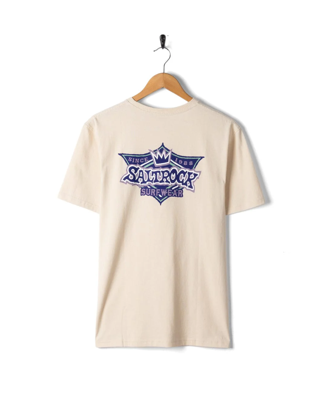 Heritage Shield Mens Short Sleeve T-Shirt in Cream - Image 4