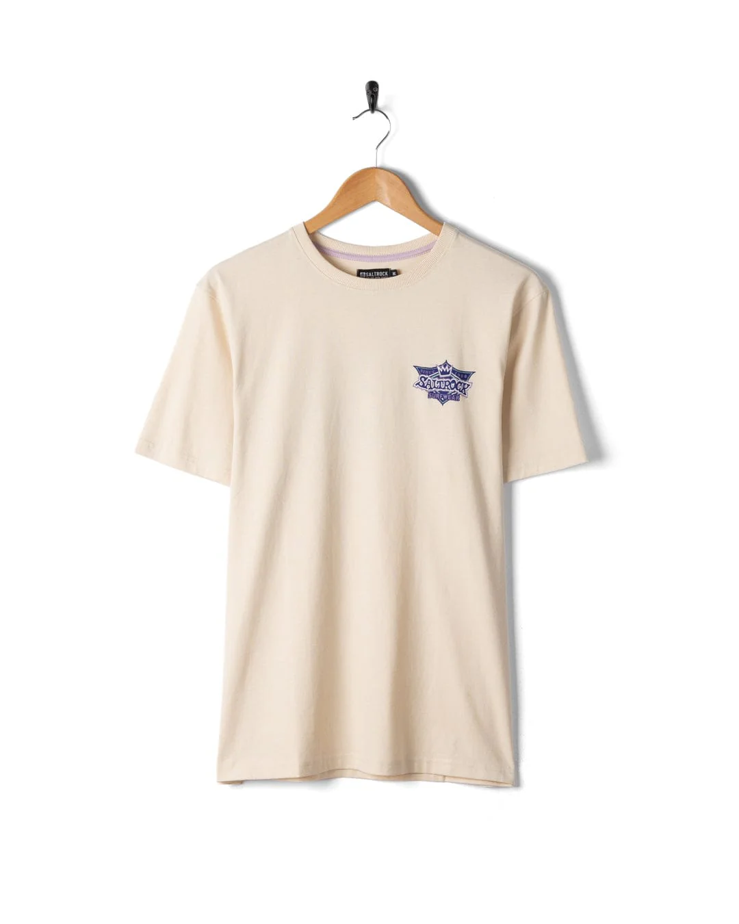 Heritage Shield Mens Short Sleeve T-Shirt in Cream - Image 7