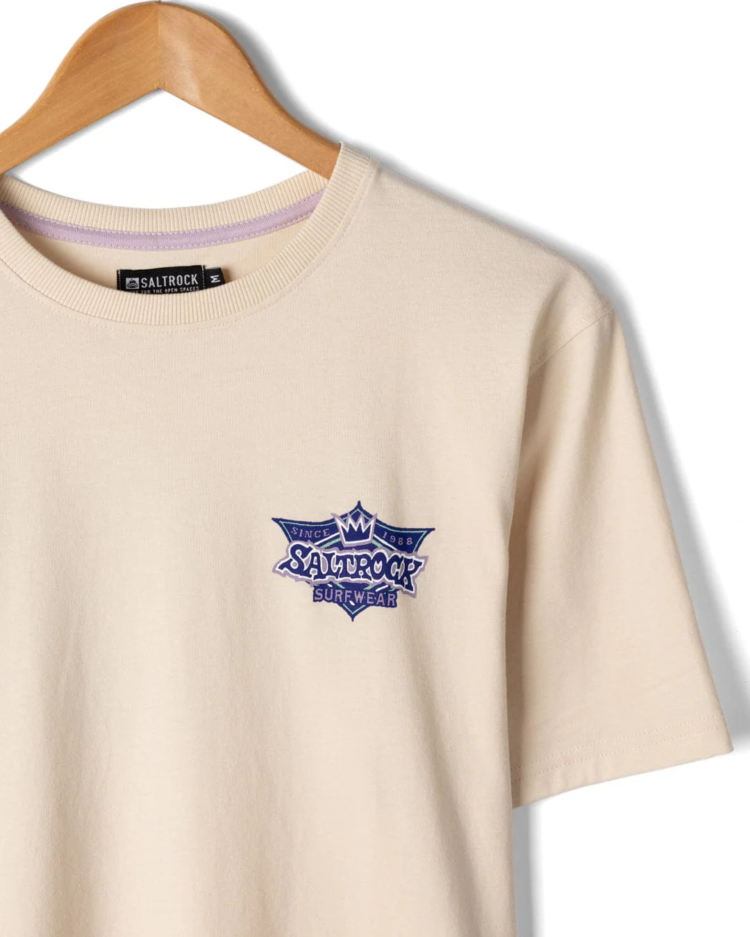 Heritage Shield Mens Short Sleeve T-Shirt in Cream - Image 9