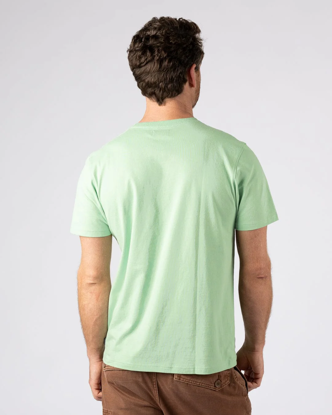 Heritage Shield Mens Short Sleeve T-Shirt in Light Green - Image 5