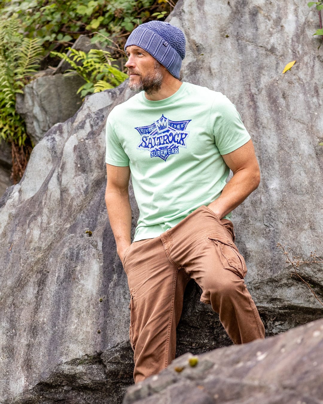 Heritage Shield Mens Short Sleeve T-Shirt in Light Green - Image 7