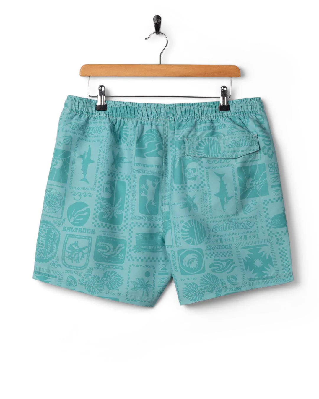 Heritage Tiles Mens Swimwear in Blue - Image 11