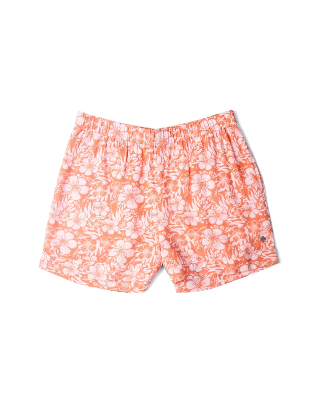 Hibiscus Womens Shorts in Orange - Image 2