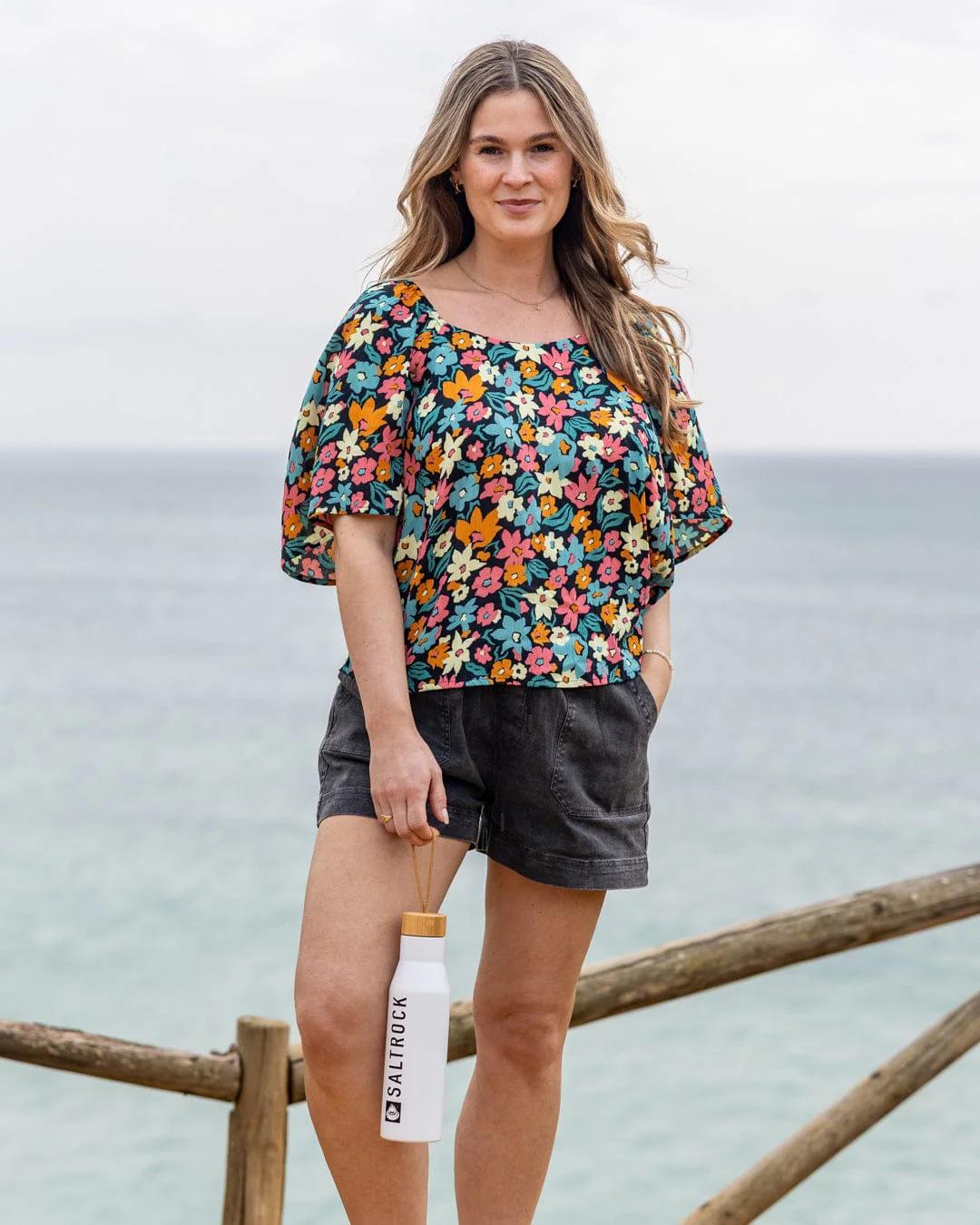 Holidaze Womens Blouse in Multi
