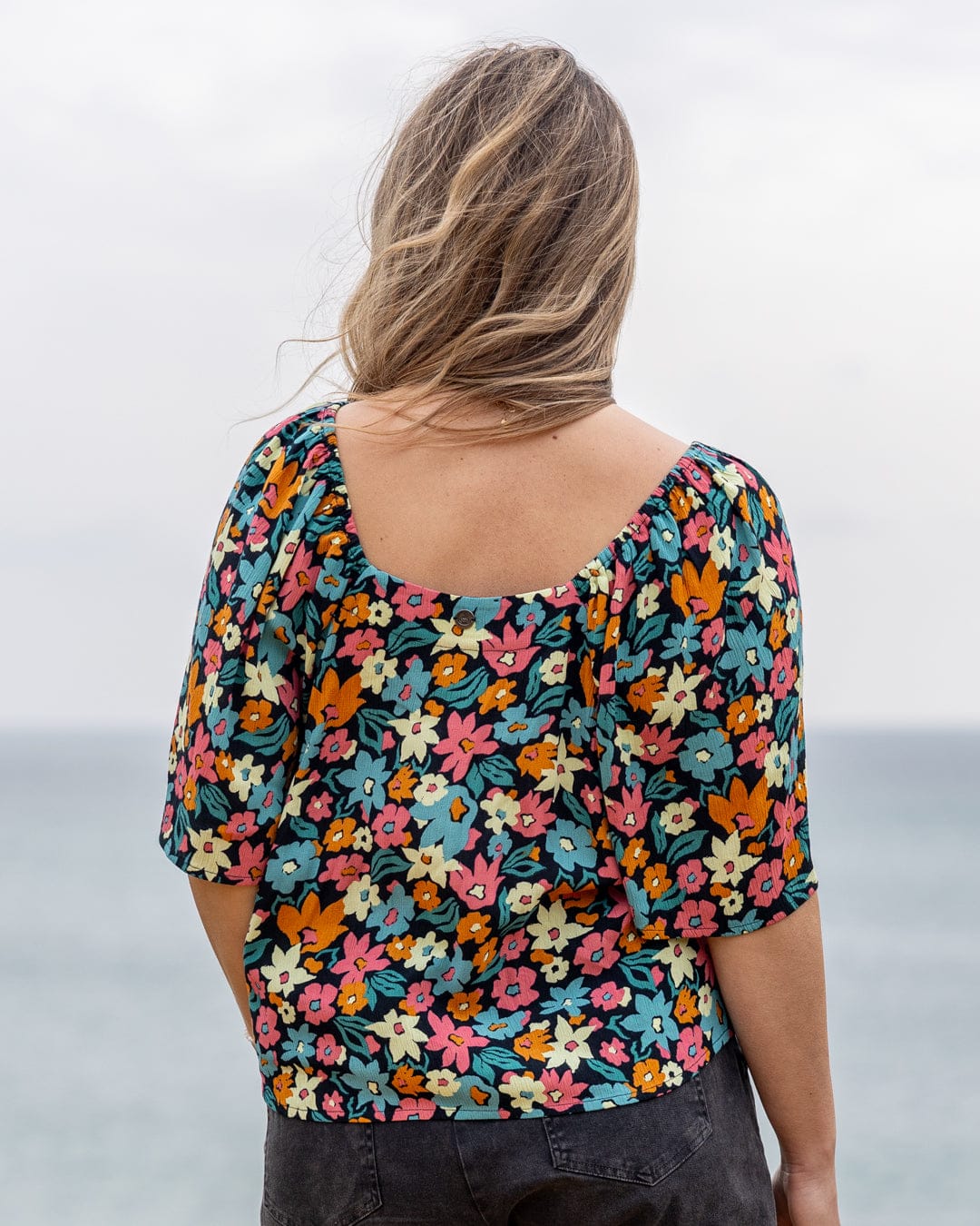 Holidaze Womens Blouse in Multi - Image 2