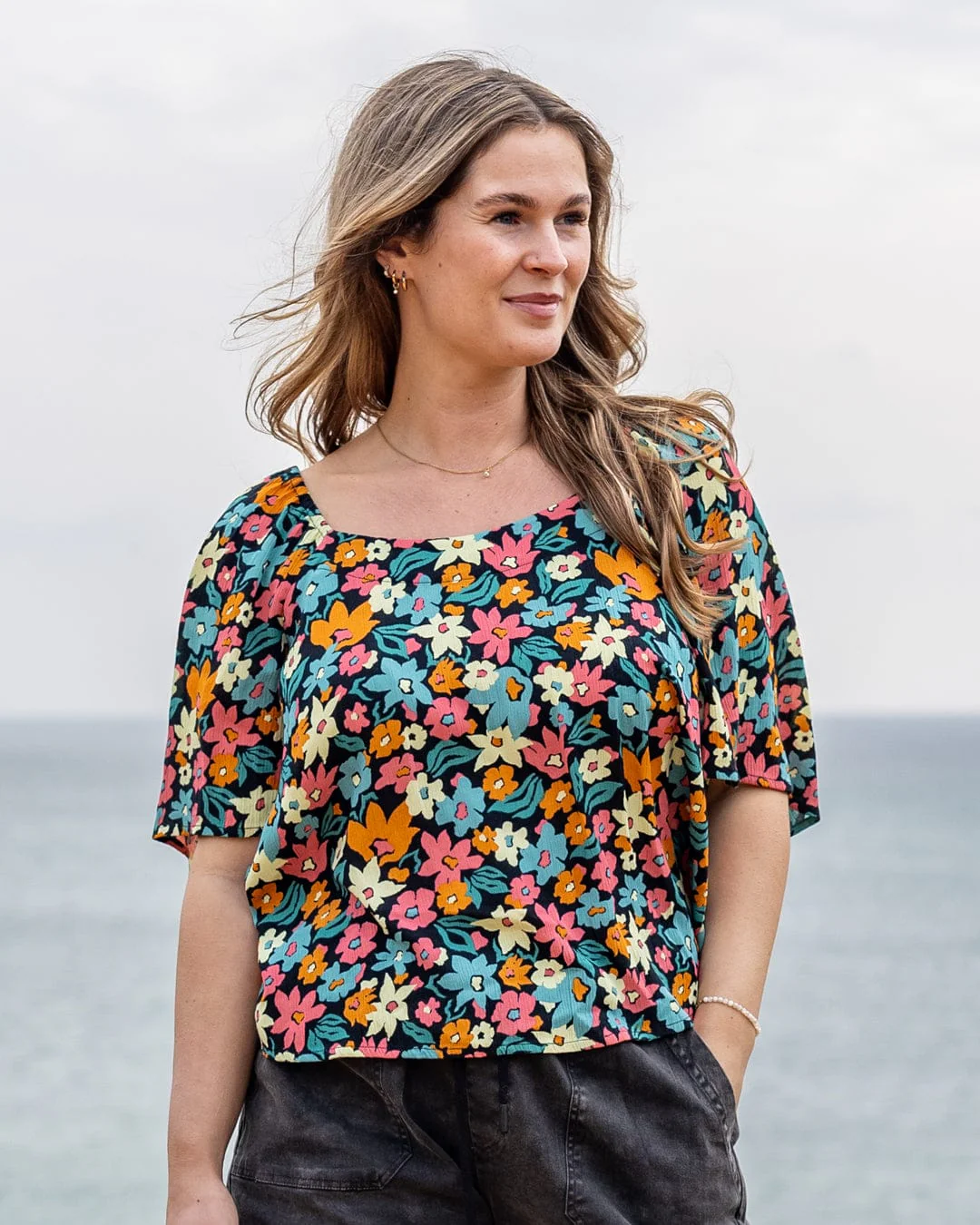 Holidaze Womens Blouse in Multi - Image 8