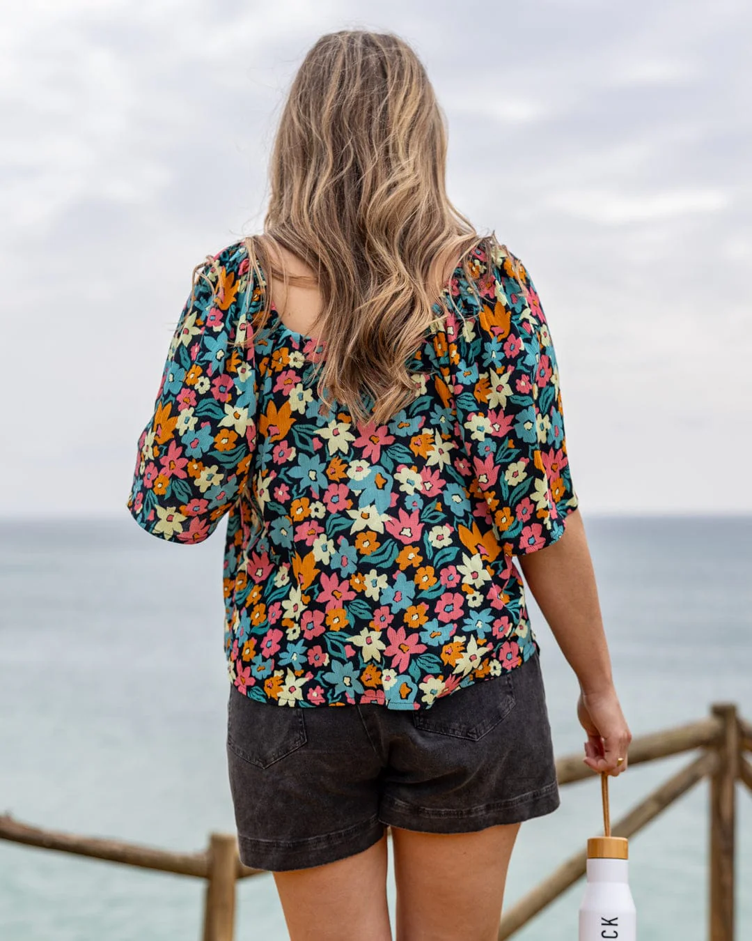 Holidaze Womens Blouse in Multi - Image 9