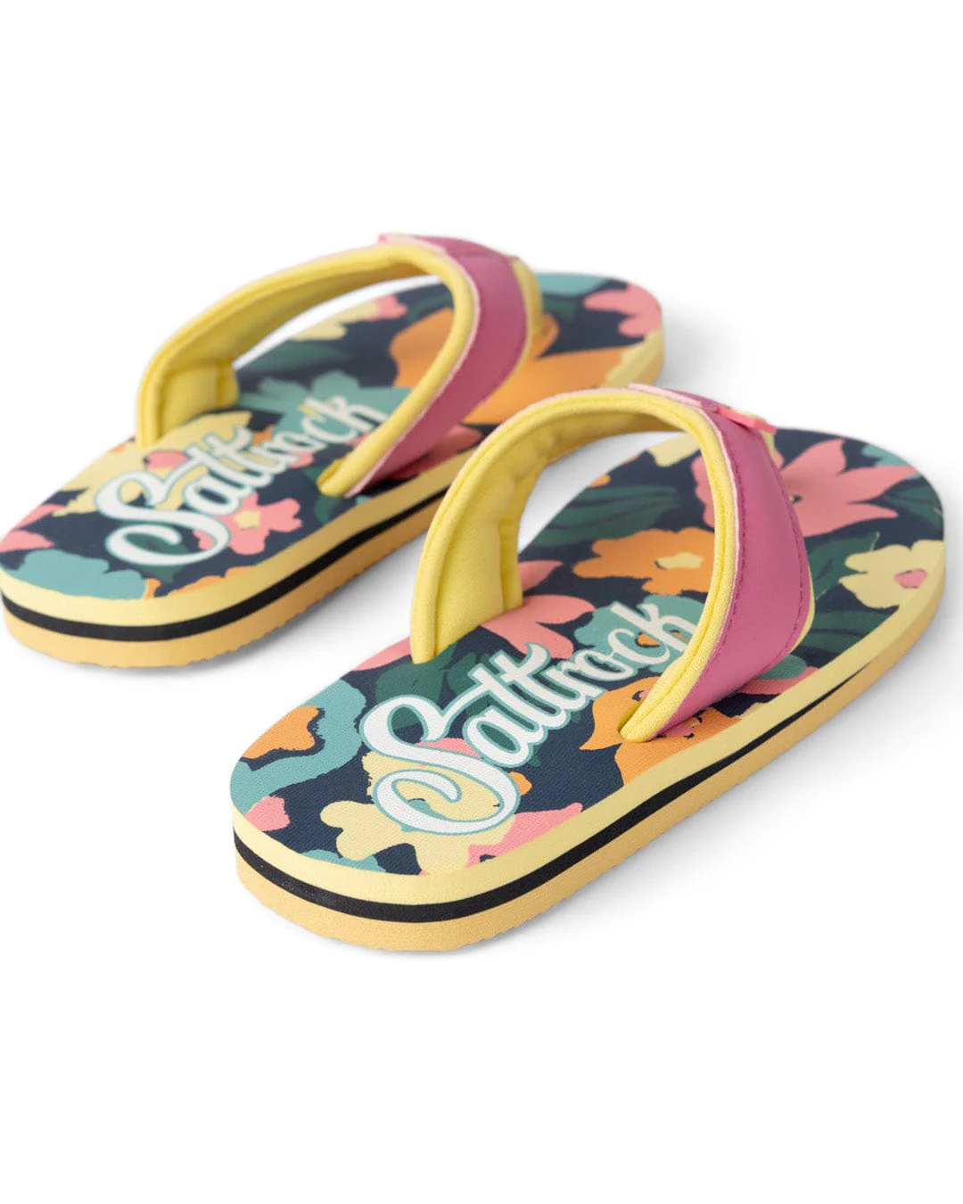 Holidaze Kids Flip Flops in Bright Pink - Image 3