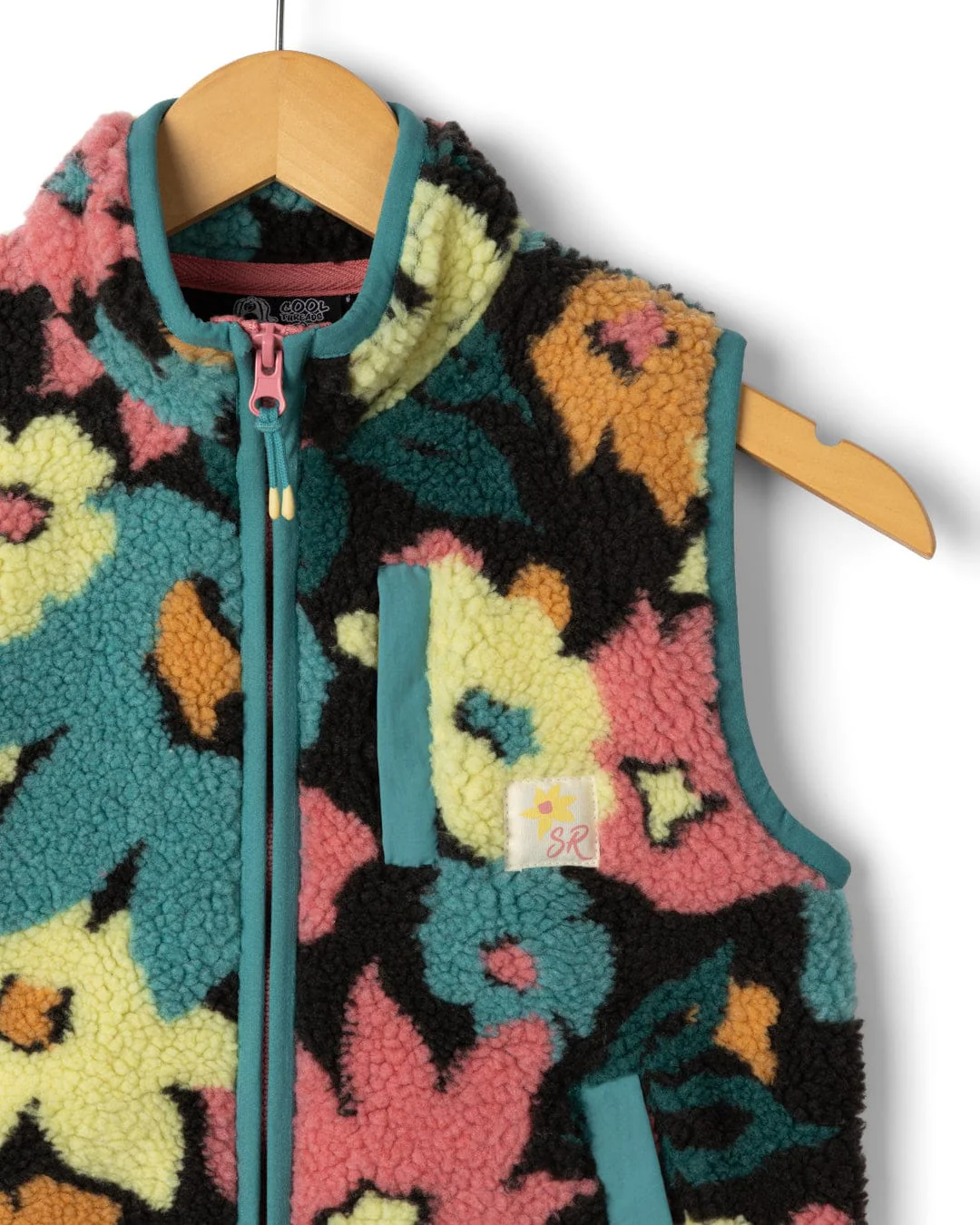 Holidaze Kids Fleece Gilet in Multi - Image 4