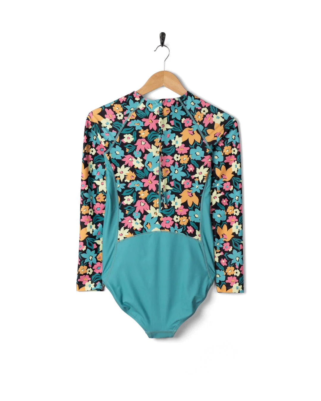 Holidaze  Womens Long Sleeve Swimsuit in Blue - Image 10