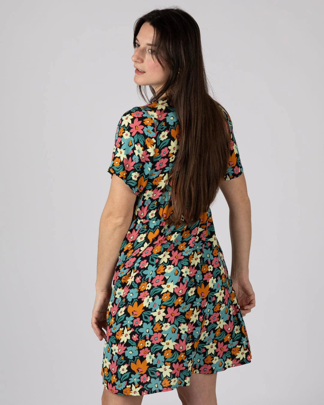 Holidaze Womens Mini Dress in Multi - Image 7