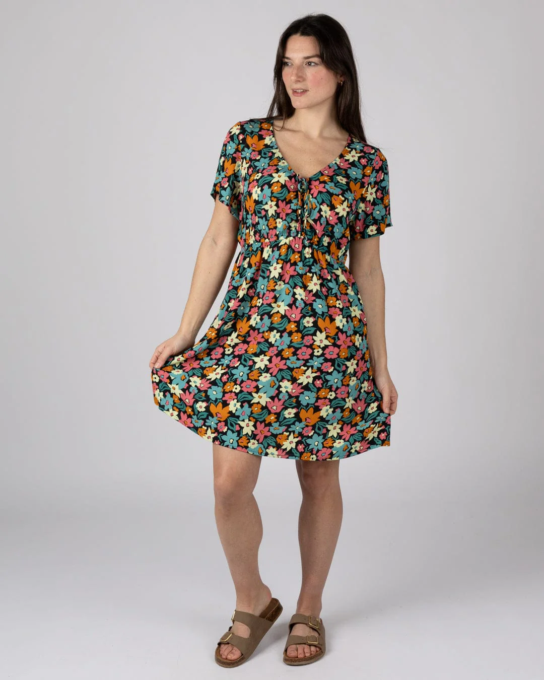 Holidaze Womens Mini Dress in Multi - Image 8