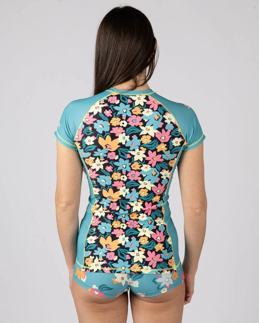 Holidaze Womens Short Sleeve Rashvest in Blue - Image 9