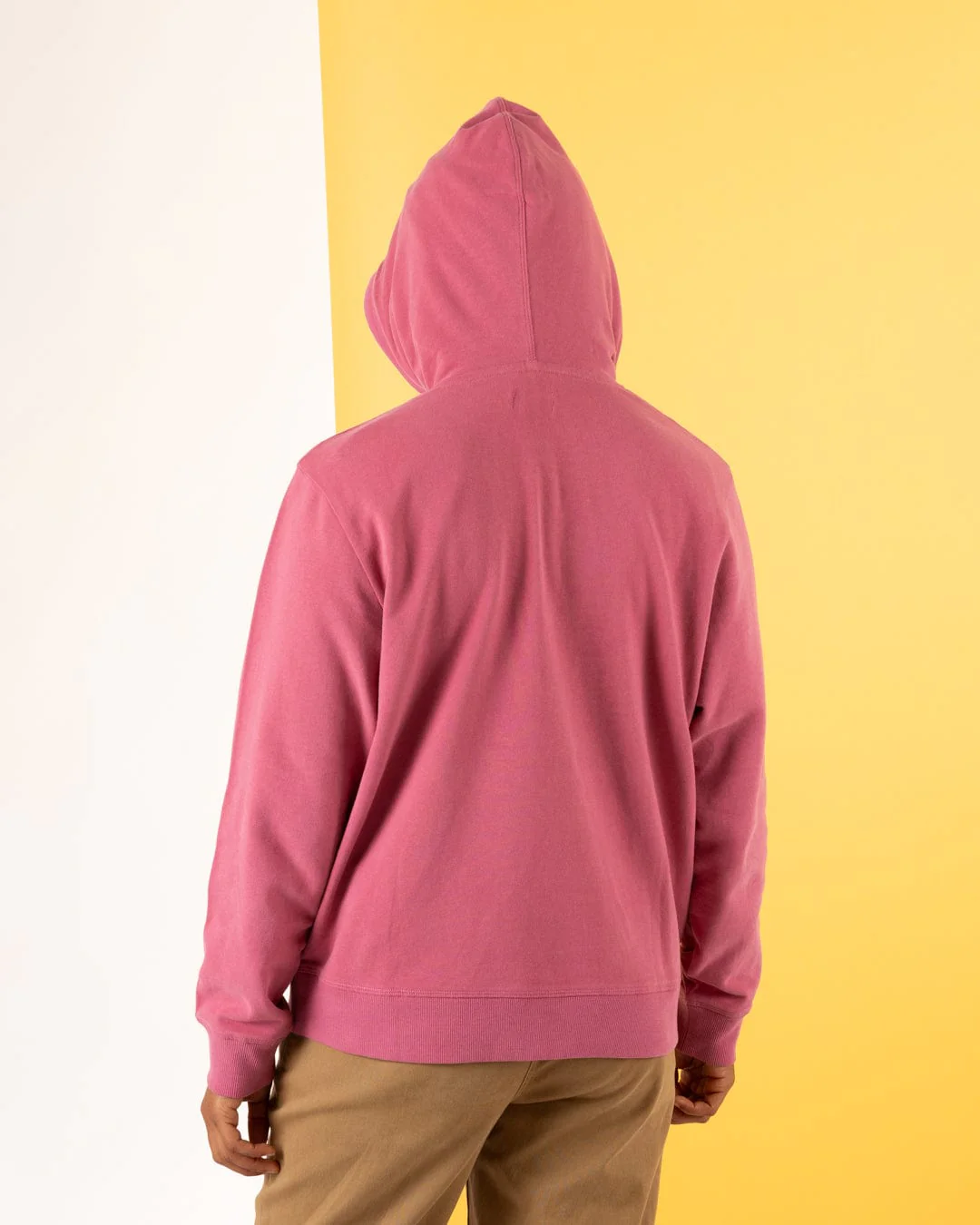 Horizon Womens Pop Hoodie in Dark Pink - Image 5