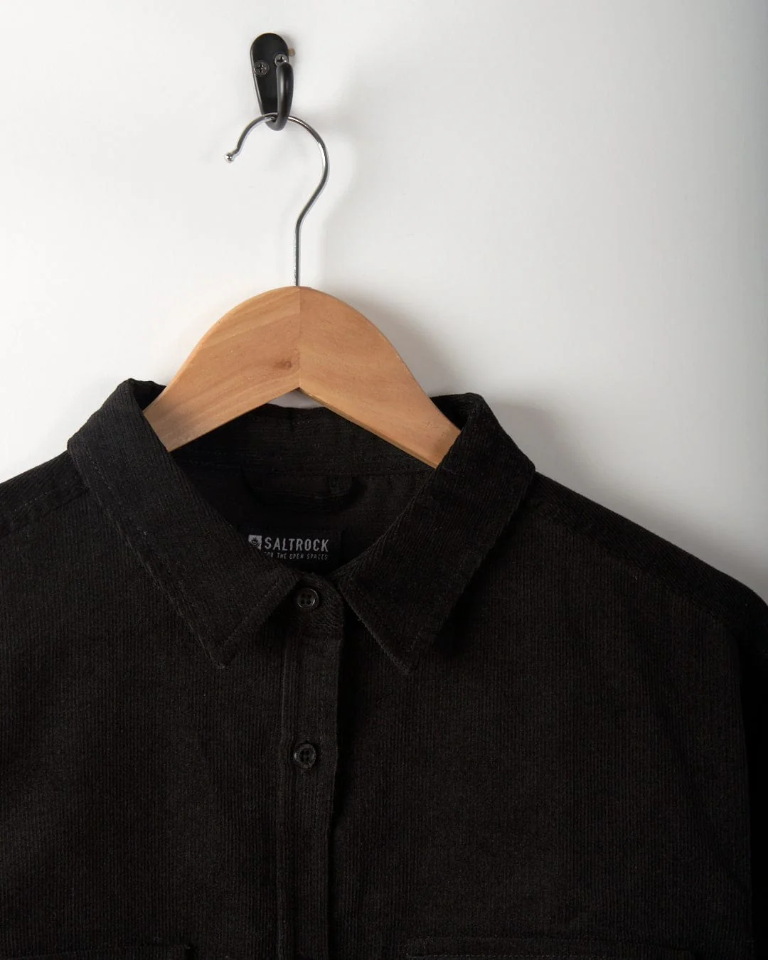Iris Womens Cord Shirt Dress in Black - Image 5