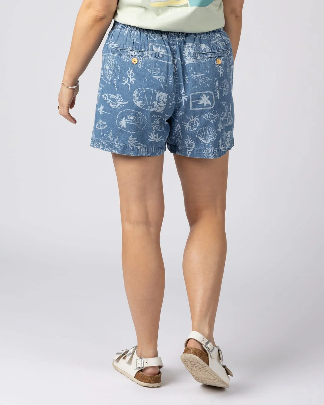 Island Life Denim Short in Blue - Image 6