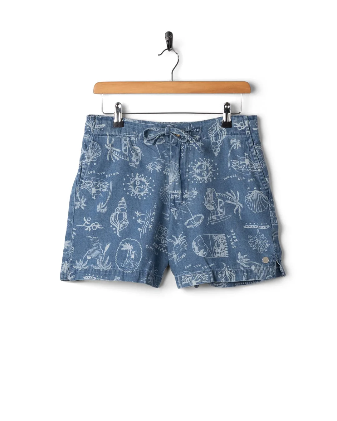 Island Life Denim Short in Blue - Image 8