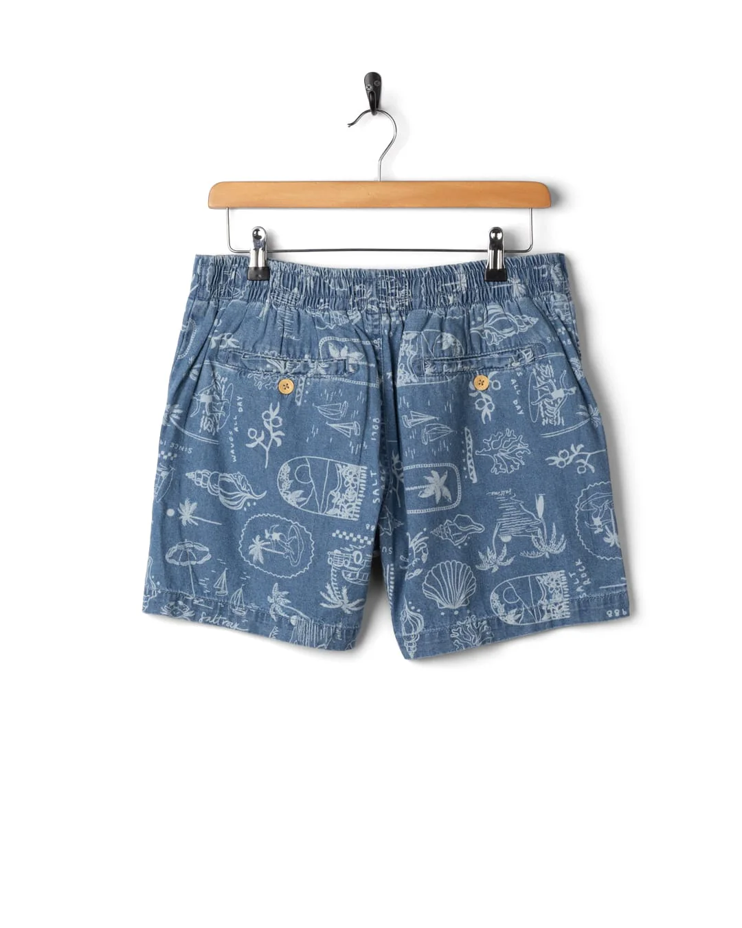 Island Life Denim Short in Blue - Image 9