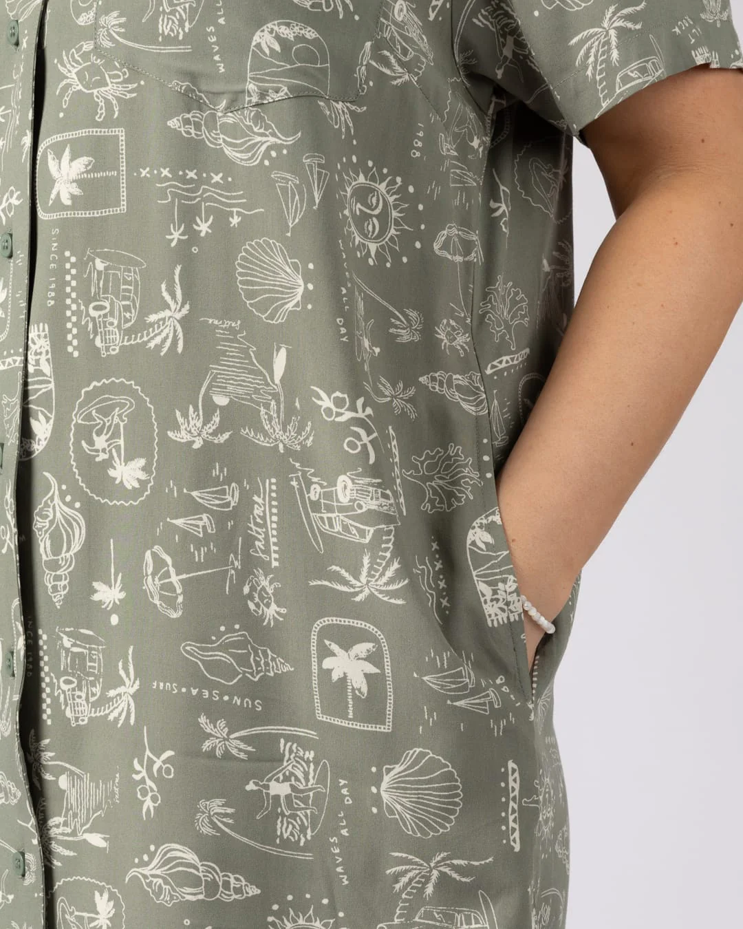 Island Life Womens Dress Light Green - Image 11
