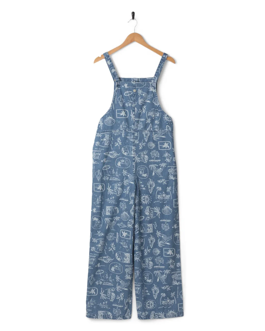 Island Life Womens Dungarees in Bright Blue - Image 10
