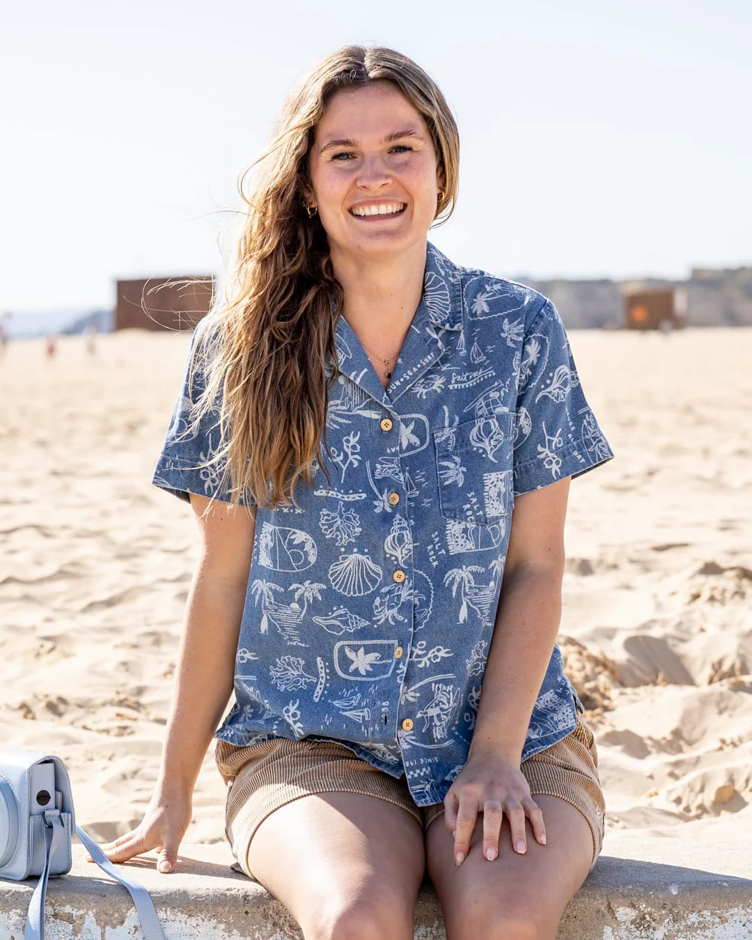 Island Life Short Sleeve Shirt in Blue