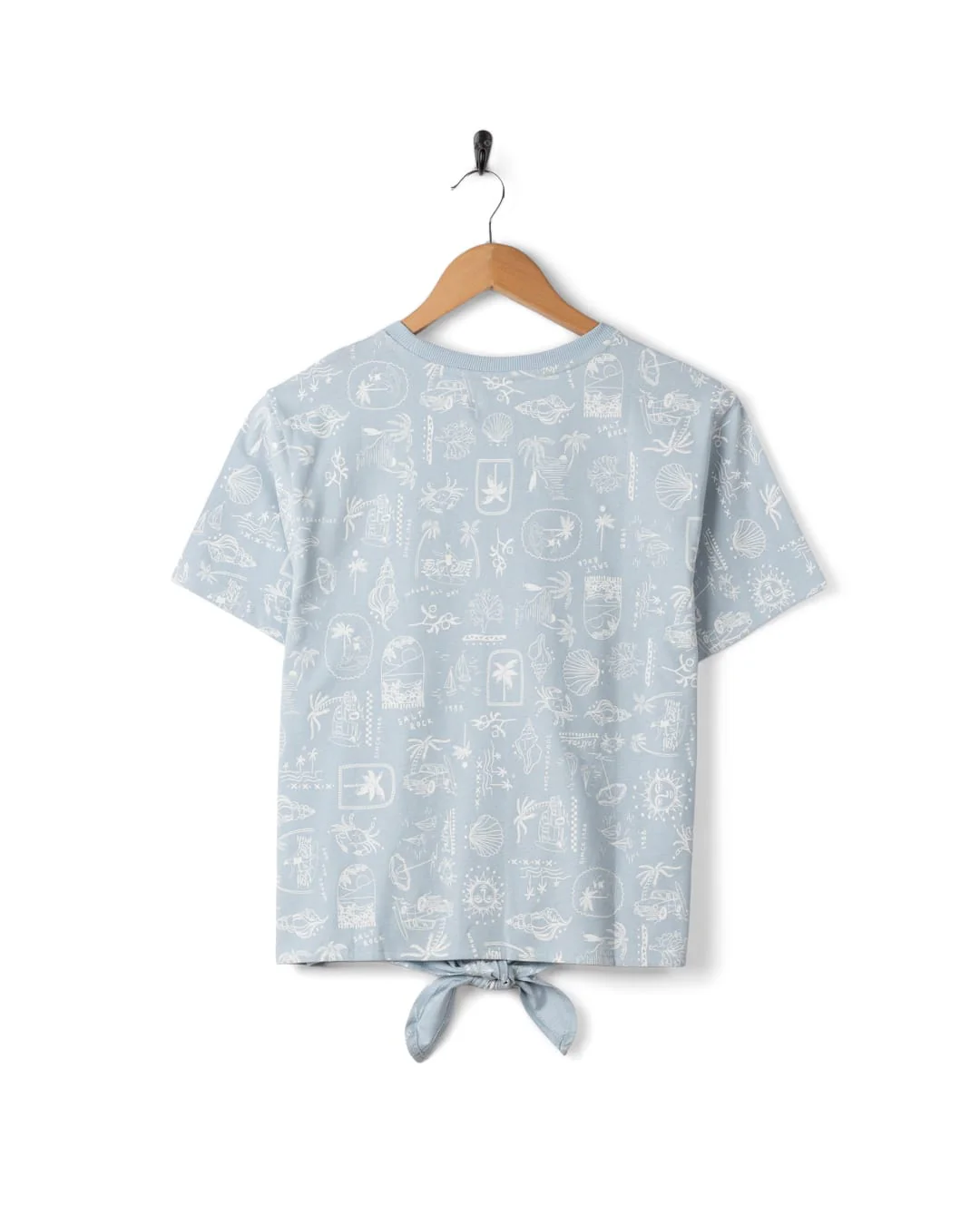 Island Life Womens Short Sleeve Tee in Light Blue - Image 8