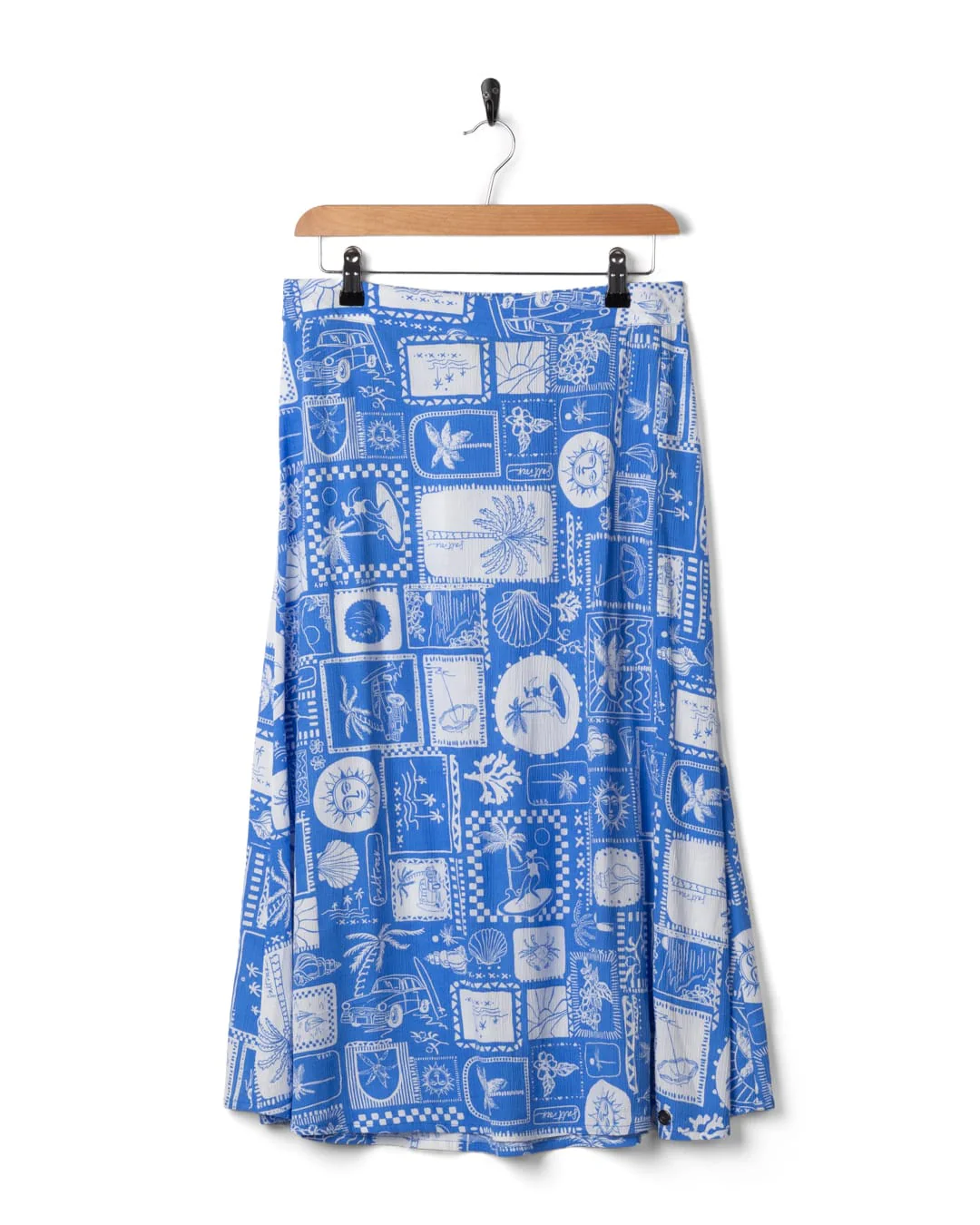Island Tile Womens Skirt Bright Blue - Image 10