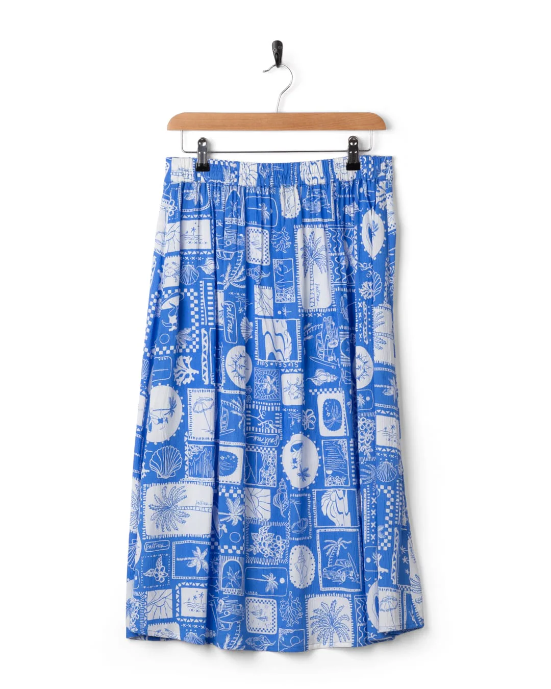 Island Tile Womens Skirt Bright Blue - Image 4