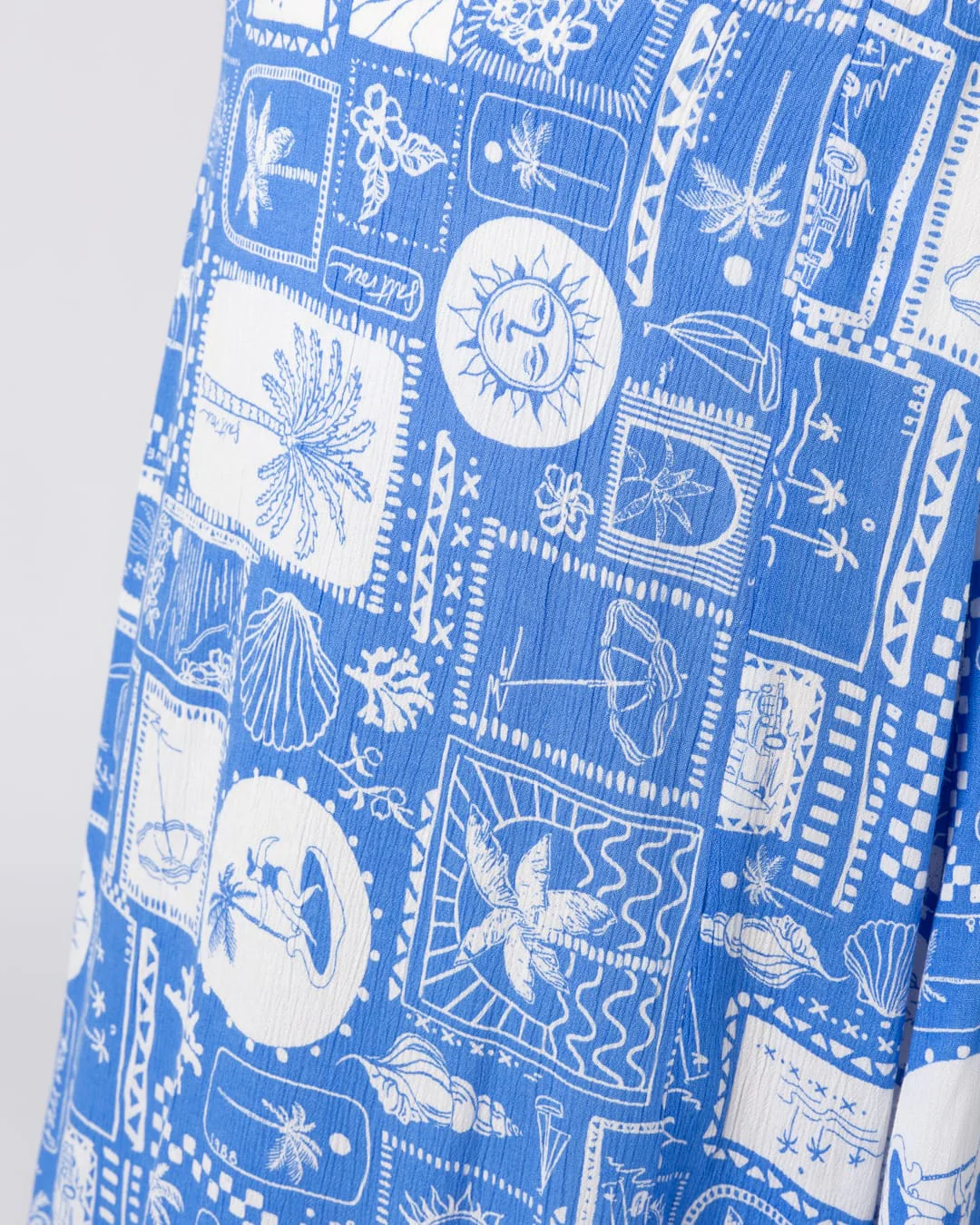Island Tile Womens Skirt Bright Blue - Image 9